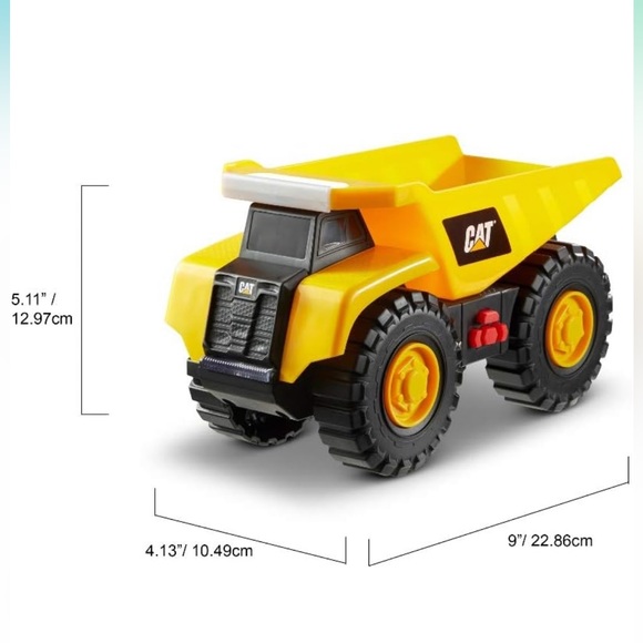 Cat Construction Tough Machines Toy Dump Truck with Lights & Sounds, Yellow - Picture 3 of 7